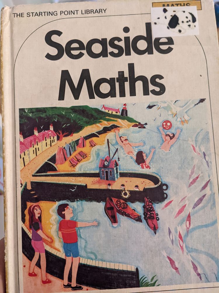 cover of a children's picture book called "Seaside Maths" from my friends' library
